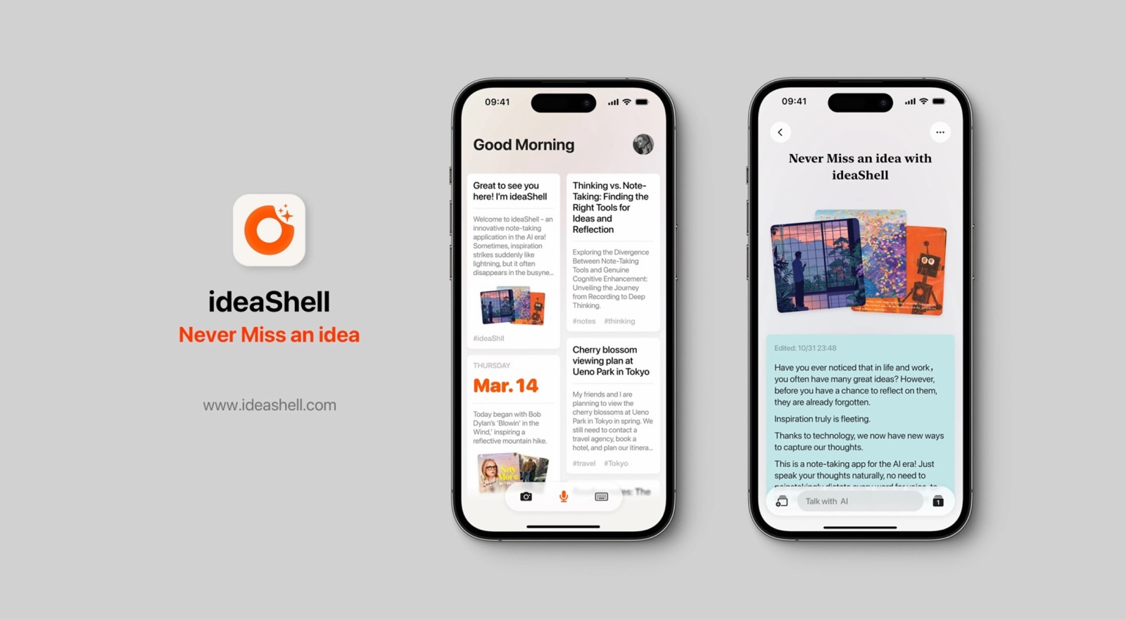 ideaShell on iPhone