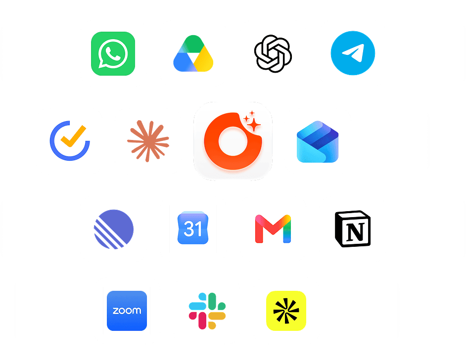 可连接的应用：微信、Telegram、WhatsApp、GitHub 等